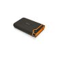 Transcend StoreJet TS1TSJ25M2 M2 External anti-shock hard drive 1TB (6.4 cm (2.5 inches), USB 2.0) gray / orange (Personal Computers)