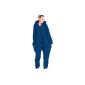 PEARL Basic One-piece leisure suit of soft fleece, blue Gr.  XXL (Textiles)