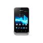 Sony Xperia Tipo Dual Smartphone (8.1 cm (3.2 inch) touchscreen, 3.2 megapixel camera, dual SIM, Android 4.0) Silver (Electronics)