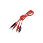 Baomain Black Red 3 ft multimeter electrical alligator clip test lead (Electronics)