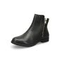 MQ23 A012 Ladies super comfortable ankle boots with stacked heel (Textiles)