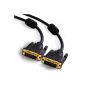 CSL - 2m high speed DVI to DVI cable | Dual Link 24 + 1 | gold-plated contacts | HDTV resolution up to 2560x1600 | 2x ferrite core | tin-plated OFC copper conductor | xv color (Electronics)
