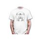 Vitruvian Drummer drummer Leonardo Da Vinci funny T-shirt (Textiles)