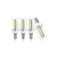 IDACA 4-pack E14 220V 7W 48 X 5050 SMD Energy saving lamps dimmable LED lamp bulb not warm white