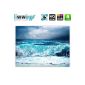 Canvas picture PREMIUM 100x75cm 1-piece Blue seascape by liwwing (R) | Canvas picture canvas mural image photo ocean saltwater sea wave storm Blue Turquoise