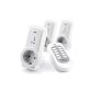 . Arendo - Funksteckdosen Set (3 + 1) for indoor use (indoor) | 3x radio switch-Steckdosenset including On / Off Switch | 1x Remote control | LED status indicator | Parental Control | high radio range of about 30m | white