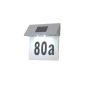 MQ Solar LED house number solar number with lighting in stainless steel look Solar Lamp (Misc.)