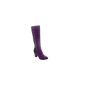 Elastic Purple Suede Boots.