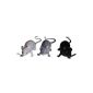 Set of 3 Super scary Halloween Horror rat monster creature dens rodents perfect decoration for buffet and dark corners and terrifying guests