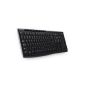 Logitech Wireless Keyboard K270 Wireless Keyboard QWERTY Unifying Waterproof Black (Personal Computers)