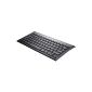Perixx Periboard-804II DE Bluetooth keyboard (up to 10 meters range, on / off switch, Li-Ion battery, Android capable QWERTY layout) Black (Personal Computers)