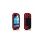 Alienwork Samsung Galaxy S4 Case Against Shock Resistant Cases Cover splash red metal SI9500G-04-R1 (Electronics)