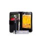 Yousave Accessories Cover made of PU leather for Nexus 4, with Stylus, Black (Accessories)