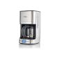 AEG coffee Premium Line KF 7500 (LCD display, programmable timer, 1.25L glass jug, keep warm function, auto power off) Brushed stainless steel (houseware)