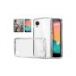 ULTRA HYBRID CRYSTAL N5 - SPIGEN SGP CASE [Air Cushion Edge protection] [ANTISCRATCH Bumper Case] ​​- Cover for Google Nexus 5 -. Cases included screen protector / protector and two interchangeable background motifs, Transparent (Crystal Clear) - Premium package (accessory)