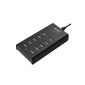 Aukey® Milti Charger USB Port Sector / Universal Mobile Charger / Charger Station with 10 USB Ports / Socket Adapter Charger EU Detachable - 10 USB Ports Aipower (78W / 15.6A) PA-U22 Black (Electronics)