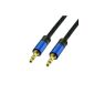 Tech'Import - Stereo audio cable - Connectors 3.5mm Male - nylon cord - Length 1.5 m (Electronics)