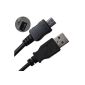2 meters - microUSB >>> USB 2.0 High Speed ​​Data Cable & Charger Cable (Electronics)