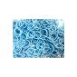 ETHAHE 600pcs Loom Bands Elastic Bracelet Blue Bright Night Knitting without Latex with 25 S-Fasteners (Toy)