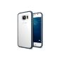 Galaxy hull S6, Spigen® [AIR CUSHION] Hull Galaxy S6 Bumper Protection ** NEW ** [Ultra Hybrid] [Metal Slate] Air Cushion Technology in Angles - Bumper case with Display Back to Galaxy S6 - Metal Slate (SGP11313) (Accessory)