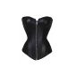 BSLINGERIE® leatherette Leather - Design Zipper Corset Bustier Corsage (Textiles)