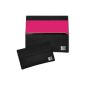 SIMON PIKE Pink Case Handytasche NewYork 6 black for Apple iPhone 5S 5C 5 Felt (Accessories)