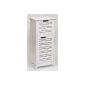 Furniture 'MIAMI' with lower unit 1 door + 1 wooden drawer - White