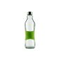 GREEN 1.0L glass bottle / glass bottle for the fridge - Non-slip silicone grip - BPA-free - 100% recyclable (household goods)