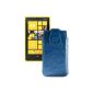 Original Suncase pocket for / Nokia Lumia 630 / Leather Case Mobile Phone Case Leather Case Cover Case Cover / in wash-blue (Electronics)