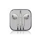 Original apple earbuds MD827ZM / A - iPhone 5 5c 5s, 6, 6 plus, iPad 5 Air Mini, iPod Classic, Touch, Nano - Stereo Headset with Remote and Mic + ViTho® polishing cloth (Electronics)
