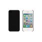 kwmobile® Easy to hold and sturdy rubberized Hard Case Cover for Apple iPhone 4 / 4S in Black (Wireless Phone Accessory)