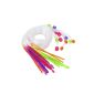 Set of 12 pieces colored plastic rug crochet needles (household goods)