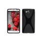 Silicone Case for LG Optimus L9 II - X-Style black - Cover PhoneNatic ​​Cover + Protector (Electronics)