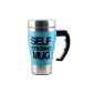 Coffee mug 350ml stainless steel with self-agitation mixer (Miscellaneous)