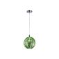 Trio lights 304000151 pendant lamp in chrome, acrylic rods green, exclusive 1xE27 max.  60W, length 130 cm (household goods)