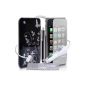 Yousave Accessories Pack Hard Case Butterfly Floral Pattern Black / Silver + Stylus + Car Charger for iPhone 3 / 3G / 3GS (Accessory)