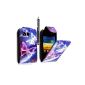 Samsung Galaxy Y S5360 PRINTED FLIP PU Leather Folio Case Skin SHELL POUCH + STYLUS BY GSDSTYLEYOURMOBILE {TM} (Textiles)