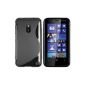 mumbi TPU Skin Case Nokia Lumia 620 Silicone Case Cover - Silicon Protector sleeve black (Accessories)