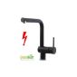 Faucets Kitchen Faucets Single lever faucet with spray hand shower matt black low-pressure kitchen faucet extractable rinsing spray kitchen faucet