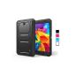 Fintie Samsung Galaxy Tab 7.0 4 SM-T230 Case Cover [CaseBot Tuatara series] - Robust Unibody Dual Layer Hybrid full protective cover with integrated screen protection and high-impact bumpers, lifetime warranty of Fintie (Black) (Electronics)