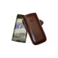 Original Suncase genuine leather bag (flap with retreat function) for Sony Ericsson Xperia Ray in brown (Accessories)