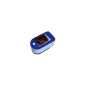 AVAX 50DL - Finger Pulse Oximeter -% SpO2 (oxygen saturation in the blood) and heart rate monitor with cord and carrying case (in its packaging) - BLUE (Electronics)