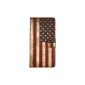 tinxi® PU Leather Case for Sony Xperia M2 box cover shell case cover portfolio with support function and skating Flag Pattern USA (Electronics)