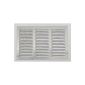 Weather protection grille Ventilation Natural aluminum 20 x 40 cm with fly wire louvred grille