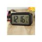 Anself LED Alarm Clock Digital repetition slumber light activated date backlight sensor temperature display (Black) (Kitchen)