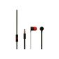 Original HTC Headset 39H00014-00M for One S in Black Red In-Ear Inear Earphone Headphone Stereo Flat Cable 3.5mm plug (Electronics)