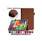 Fintie Samsung Galaxy Tab 8.4 S Protector Case - Slim Fit Leather Protective Carrying Case Case Case Cover for Samsung Galaxy Tab 8.4 Inch Tablet S (with auto sleep / wake function), Brown (Personal Computers)