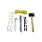 Tent accessories set 30 parts / Camping Accessories SET / rubber hammer, Herring, rope, rubber, H-60195 (Misc.)