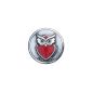Trendline24 ClickButton Chunk 18mmØ owl with red heart ch1854passend -incl for all standard bracelets / necklaces / pendants / earrings / rings etc..  Jewelry bags (jewelry)