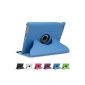 Doupi ® 360 ° Deluxe PU leather cover (blue) for Apple iPad 2 3 4 Cover Case rotates 360 degrees Case Cover Stand Screen Protector Case Blue (Electronics)